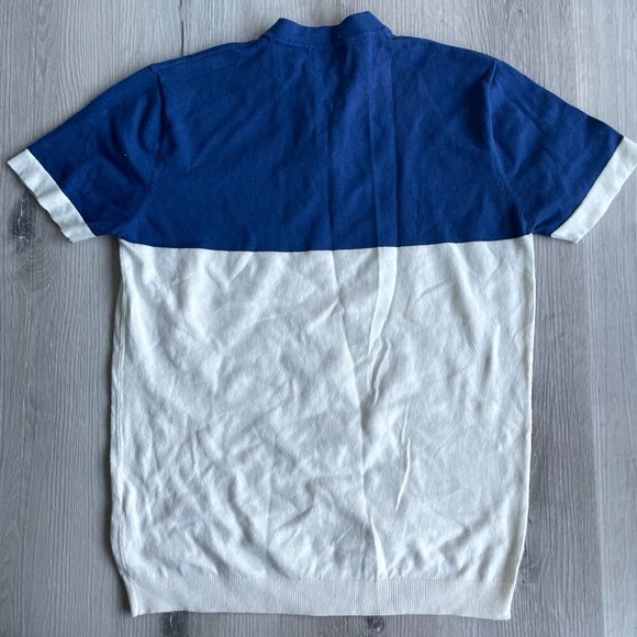 Zara Color Block Quarter Zip Knit Polo Shirt - Picture 2 of 3